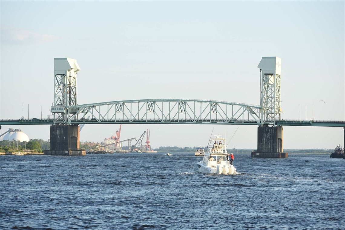 Cape Fear Memorial Bridge in Wilmington, NC